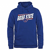 Men's Boise State Broncos Double Bar Pullover Hoodie - Royal,baseball caps,new era cap wholesale,wholesale hats